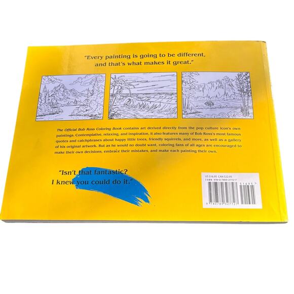 The Official Bob Ross Coloring Book The Colors of the Four Seasons Unused - Picture 5 of 8